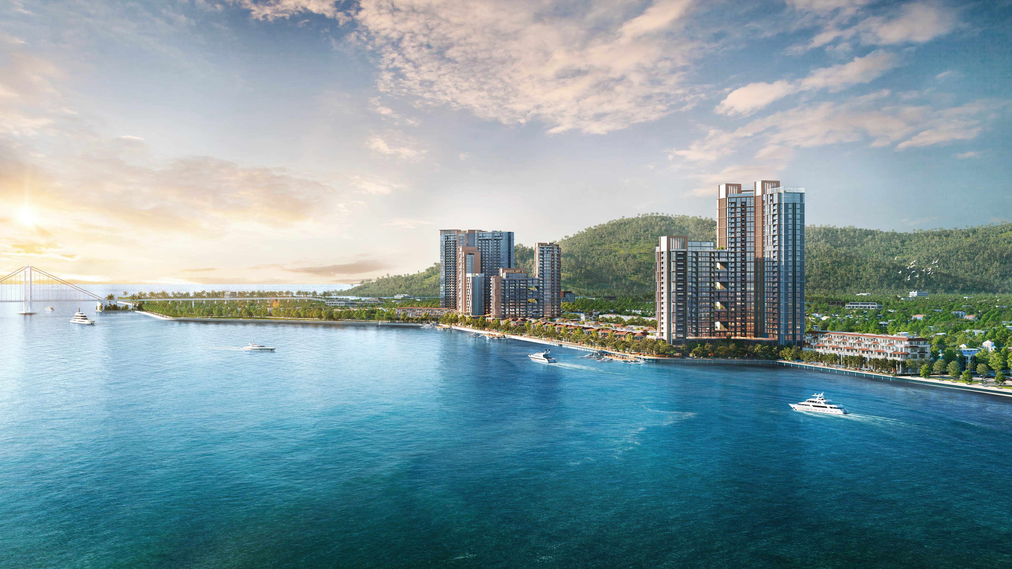Phối cảnh tòa tháp Symphony 5 thuộc tổ hợp Sun Symphony Residence. Ảnh: Sun Property