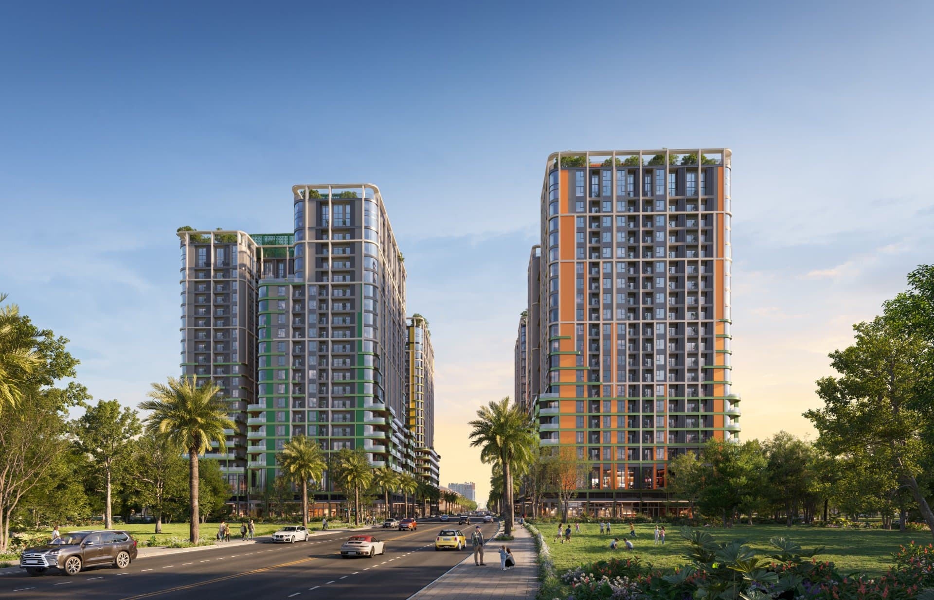 Dự án FourS Tower với vị trí ngay trung tâm địa đo thị Sun Riverpolis. Ảnh: Sun Property.